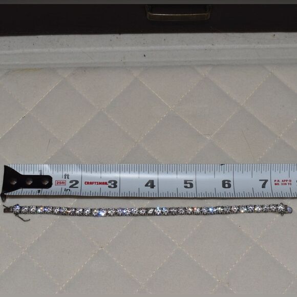 Sterling Silver Tennis Bracelet - Picture 9 of 9